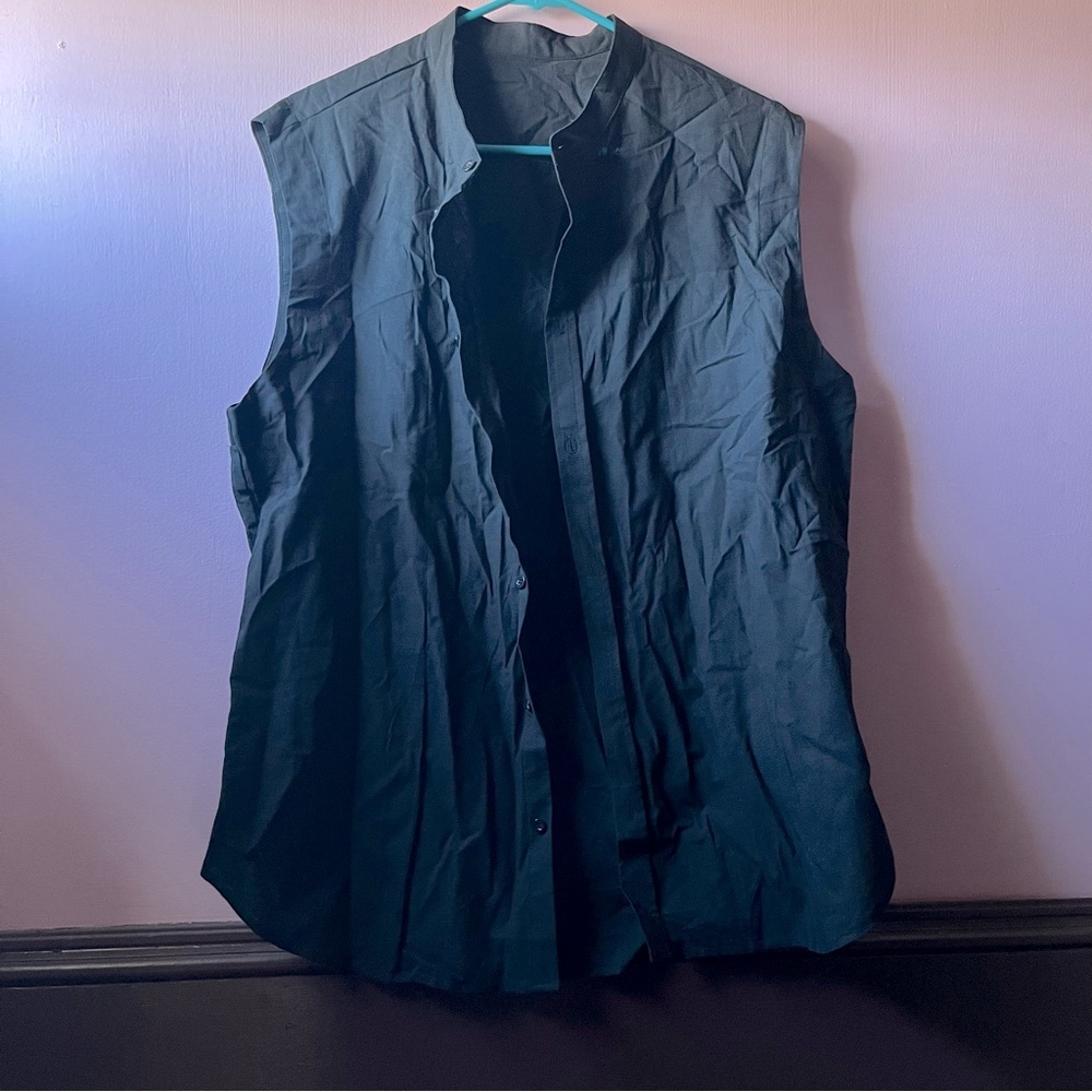 🆕Size L Black Lightweight Linen Vest🖤